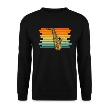 Saxophone Saxophoniste Saxophoniste - Sweat-shirt Unisexe - noir - Devant - Alina (178cm) & Michal (187cm)