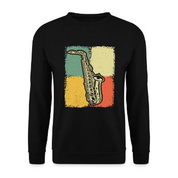 Saxofonist Saxofonist - Unisex sweater - sort - Foran - Alina (178cm) & Michal (187cm)