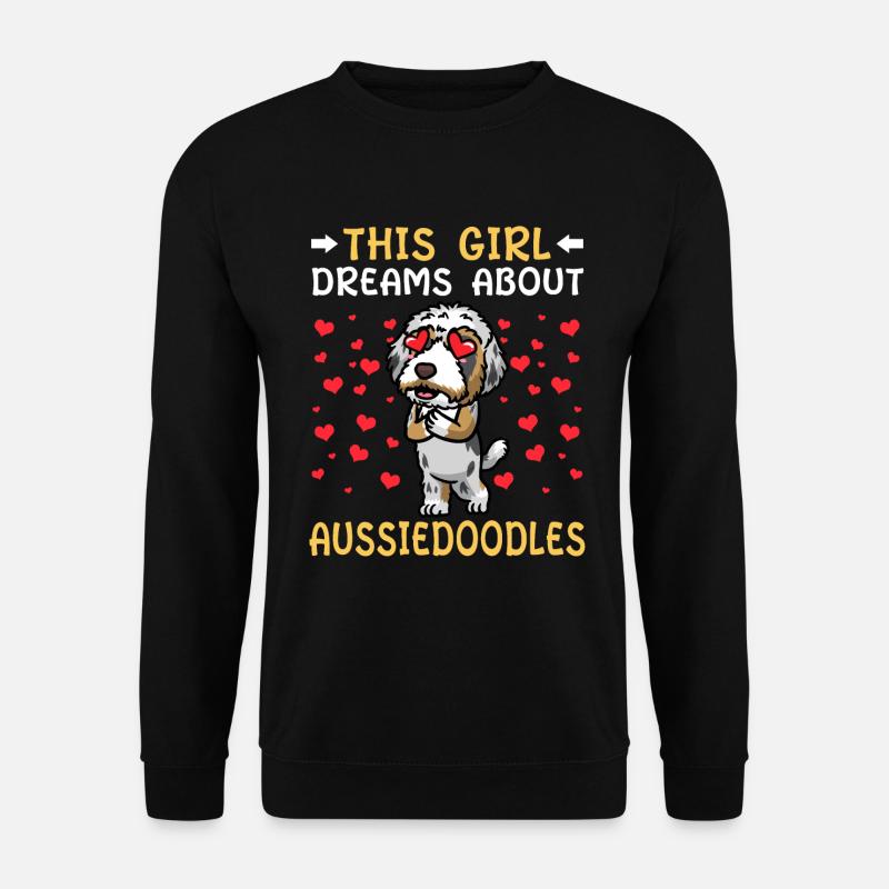 Aussiedoodle Dog - Unisex Sweatshirt - black