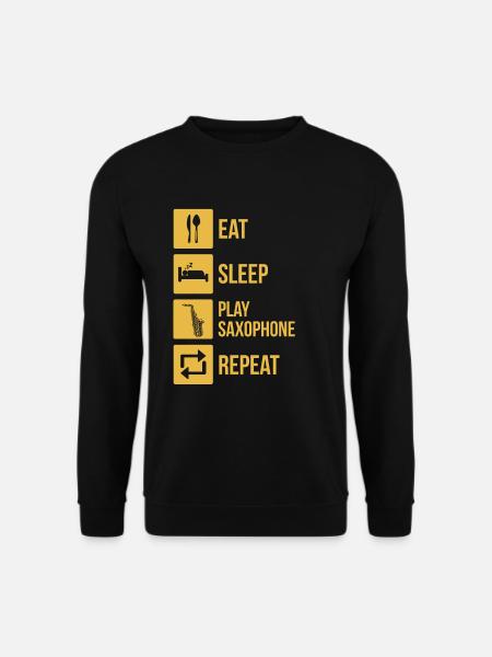 Saxophon Saxophonspieler Saxophonist - Unisex Pullover - Schwarz