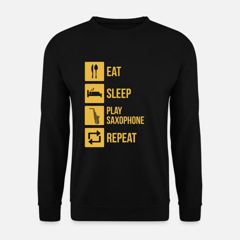 Saxophon Saxophonspieler Saxophonist - Unisex Pullover - Schwarz