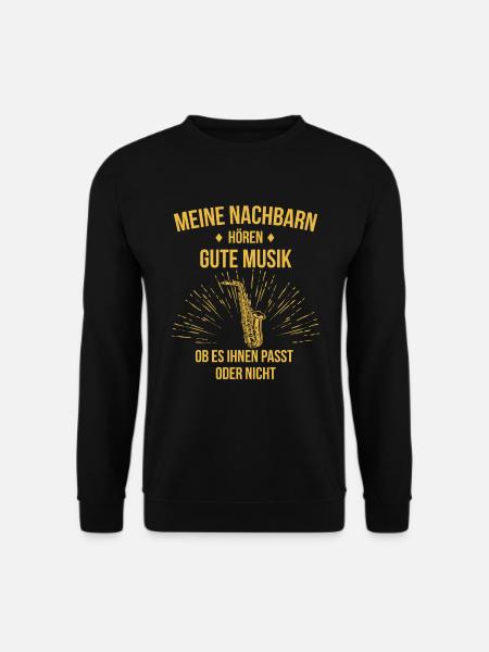 Saxophon Saxophonspieler Saxophonist - Unisex Pullover - Schwarz