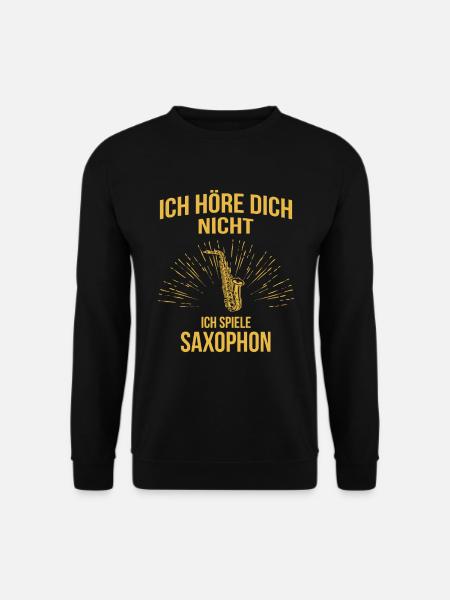 Saxophon Saxophonspieler Saxophonist - Unisex Pullover - Schwarz