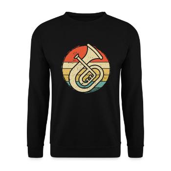Tenorhorn Joueur de Tenorhorn Joueur de Tenorhorn Joueur de Tenorhorn - Sweat-shirt Unisexe - noir - Devant - Alina (178cm) & Michal (187cm)