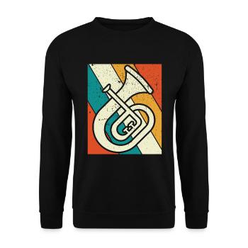 Tenorhorn Joueur de Tenorhorn Joueur de Tenorhorn Joueur de Tenorhorn - Sweat-shirt Unisexe - noir - Devant - Alina (178cm) & Michal (187cm)