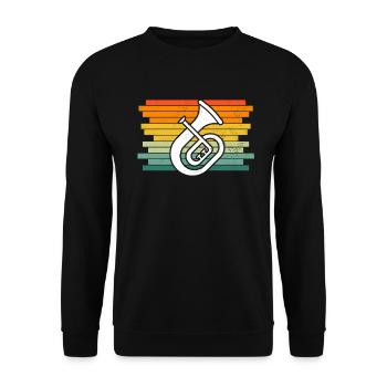 Tenorhorn Joueur de Tenorhorn Joueur de Tenorhorn Joueur de Tenorhorn - Sweat-shirt Unisexe - noir - Devant - Alina (178cm) & Michal (187cm)