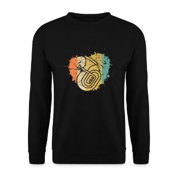 Tenorhorn Joueur de Tenorhorn Joueur de Tenorhorn Joueur de Tenorhorn - Sweat-shirt Unisexe - noir - Devant - Alina (178cm) & Michal (187cm)