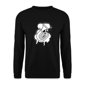 Tenorhorn Joueur de Tenorhorn Joueur de Tenorhorn Joueur de Tenorhorn - Sweat-shirt Unisexe - noir - Devant - Alina (178cm) & Michal (187cm)