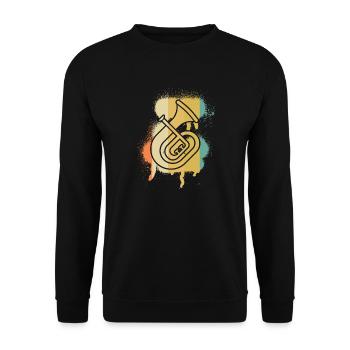 Tenorhorn Joueur de Tenorhorn Joueur de Tenorhorn Joueur de Tenorhorn - Sweat-shirt Unisexe - noir - Devant - Alina (178cm) & Michal (187cm)