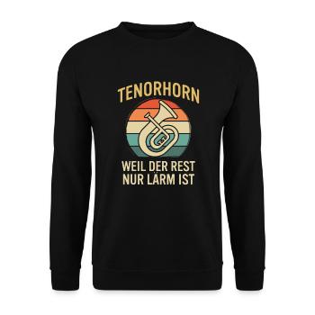 Tenorhorn Tenorhornspieler Tenorhornist - Unisex Pullover - Schwarz - Vorne - Alina (178cm) & Michal (187cm)