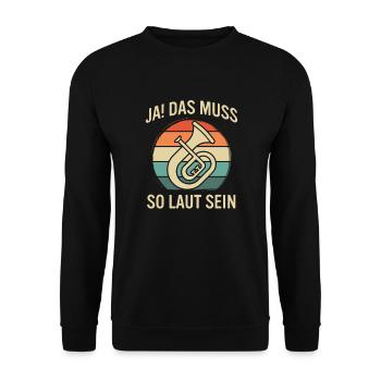 Tenorhorn Tenorhornspieler Tenorhornist - Unisex Pullover - Schwarz - Vorne - Alina (178cm) & Michal (187cm)