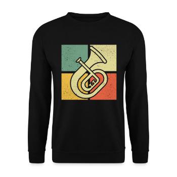 Tenorhorn Joueur de Tenorhorn Joueur de Tenorhorn Joueur de Tenorhorn - Sweat-shirt Unisexe - noir - Devant - Alina (178cm) & Michal (187cm)