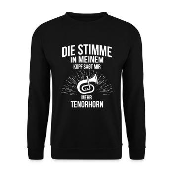 Tenorhorn Tenorhornspieler Tenorhornist - Unisex Pullover - Schwarz - Vorne - Alina (178cm) & Michal (187cm)