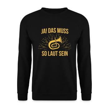 Tenorhorn Tenorhornspieler Tenorhornist - Unisex Pullover - Schwarz - Vorne - Alina (178cm) & Michal (187cm)