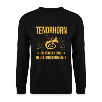 Tenorhorn Tenorhornspieler Tenorhornist - Unisex Pullover - Schwarz - Vorne - Alina (178cm) & Michal (187cm)