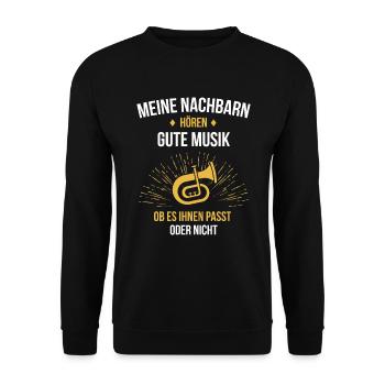 Tenorhorn Tenorhornspieler Tenorhornist - Unisex Pullover - Schwarz - Vorne - Alina (178cm) & Michal (187cm)
