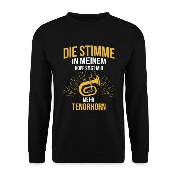 Tenorhorn Tenorhornspieler Tenorhornist - Unisex Pullover - Schwarz - Vorne - Alina (178cm) & Michal (187cm)