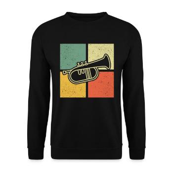 Flugelhorn Flugelhorn player Flugelhorn player - Unisex Sweatshirt - black - Front - Alina (178cm) & Michal (187cm)