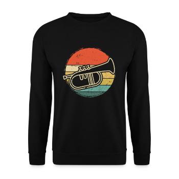 Flugelhorn Flugelhorn player Flugelhorn player - Unisex Sweatshirt - black - Front - Alina (178cm) & Michal (187cm)
