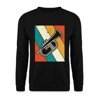 Flugelhorn Flugelhorn player Flugelhorn player - Unisex Sweatshirt - black - Front - Alina (178cm) & Michal (187cm)