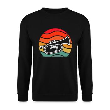 Flugelhorn Flugelhorn player Flugelhorn player - Unisex Sweatshirt - black - Front - Alina (178cm) & Michal (187cm)