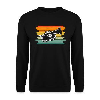 Flugelhorn Flugelhorn player Flugelhorn player - Unisex Sweatshirt - black - Front - Alina (178cm) & Michal (187cm)