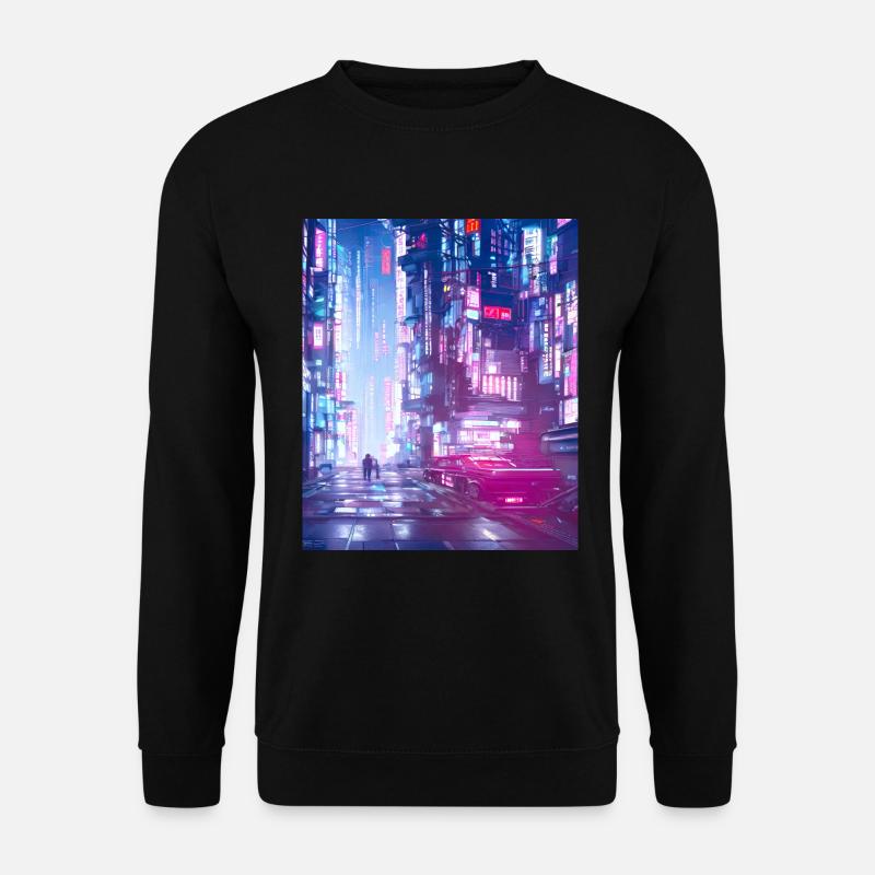 Vaporwave Anime Japan Cyber vaporwave - Unisex Pullover - Schwarz