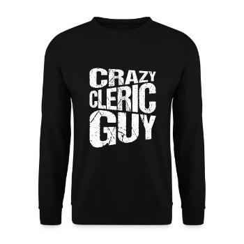 Larp Live Action Role Playing Crazy Cleric Guy - Unisex Pullover - Schwarz - Vorne - Alina (178cm) & Michal (187cm)