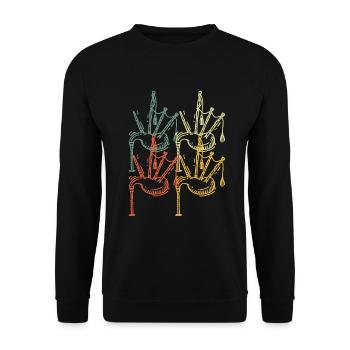 Cornemuse Cornemuse Cornemuse - Sweat-shirt Unisexe - noir - Devant - Alina (178cm) & Michal (187cm)