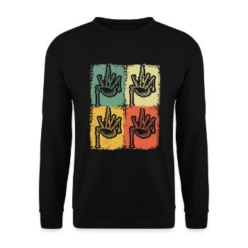 Cornemuse Cornemuse Cornemuse - Sweat-shirt Unisexe - noir - Devant - Alina (178cm) & Michal (187cm)