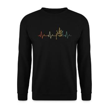 Cornemuse Cornemuse Cornemuse - Sweat-shirt Unisexe - noir - Devant - Alina (178cm) & Michal (187cm)