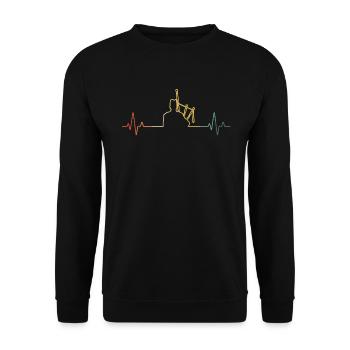 Cornemuse Cornemuse Cornemuse - Sweat-shirt Unisexe - noir - Devant - Alina (178cm) & Michal (187cm)