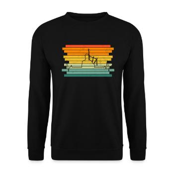 Cornemuse Cornemuse Cornemuse - Sweat-shirt Unisexe - noir - Devant - Alina (178cm) & Michal (187cm)