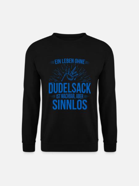 Dudelsack Dudelsackspieler Sackpfeife - Unisex Pullover - Schwarz