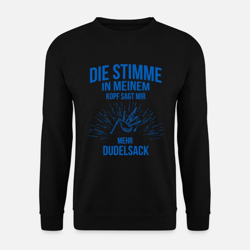 Dudelsack Dudelsackspieler Sackpfeife - Unisex Pullover - Schwarz