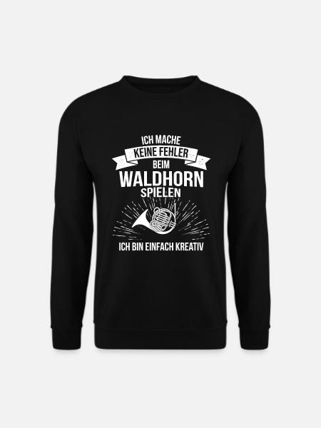 Waldhorn Waldhornspieler Waldhornist - Unisex Pullover - Schwarz