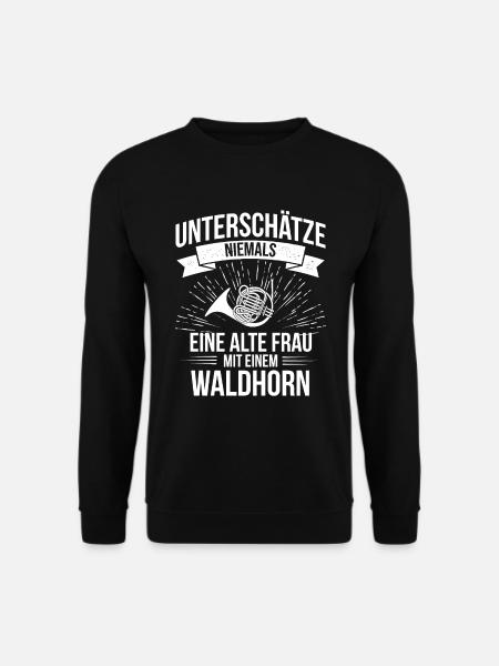 Waldhorn Waldhornspieler Waldhornist - Unisex Pullover - Schwarz