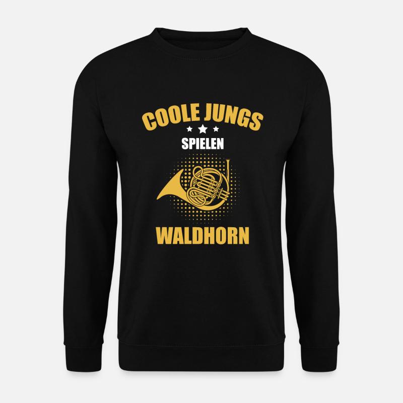 Waldhorn Waldhornspieler Waldhornist - Unisex Pullover - Schwarz