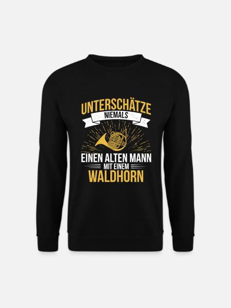 Waldhorn Waldhornspieler Waldhornist - Unisex Pullover - Schwarz