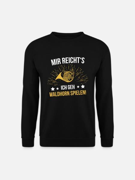 Waldhorn Waldhornspieler Waldhornist - Unisex Pullover - Schwarz