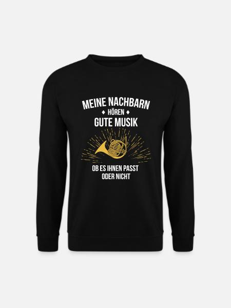 Waldhorn Waldhornspieler Waldhornist - Unisex Pullover - Schwarz
