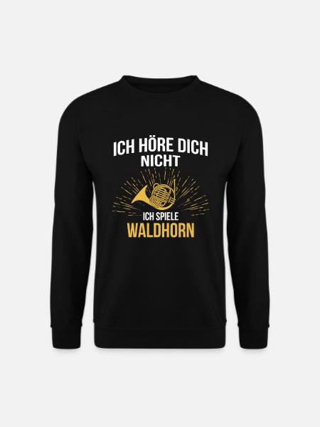 Waldhorn Waldhornspieler Waldhornist - Unisex Pullover - Schwarz