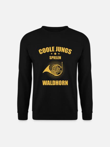 Waldhorn Waldhornspieler Waldhornist - Unisex Pullover - Schwarz