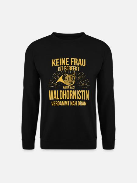 Waldhorn Waldhornspieler Waldhornist - Unisex Pullover - Schwarz