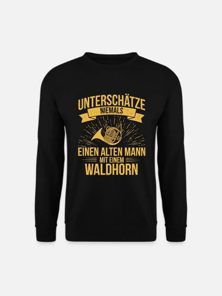 Waldhorn Waldhornspieler Waldhornist - Unisex Pullover - Schwarz