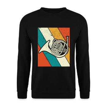 Français corniste Français corniste Français corniste - Sweat-shirt Unisexe - noir - Devant - Alina (178cm) & Michal (187cm)
