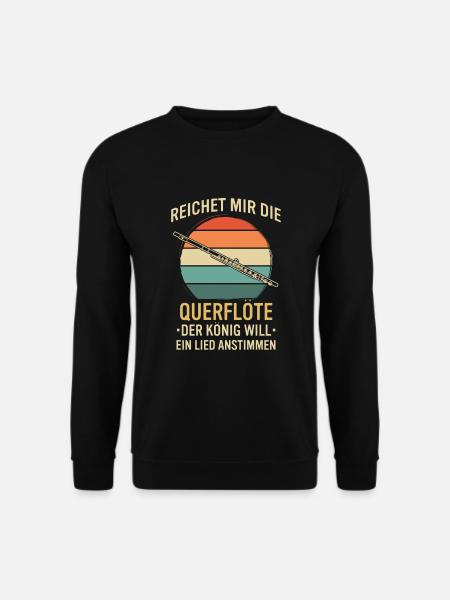 Querflöte Querflötenspieler Querflötist - Unisex Pullover - Schwarz