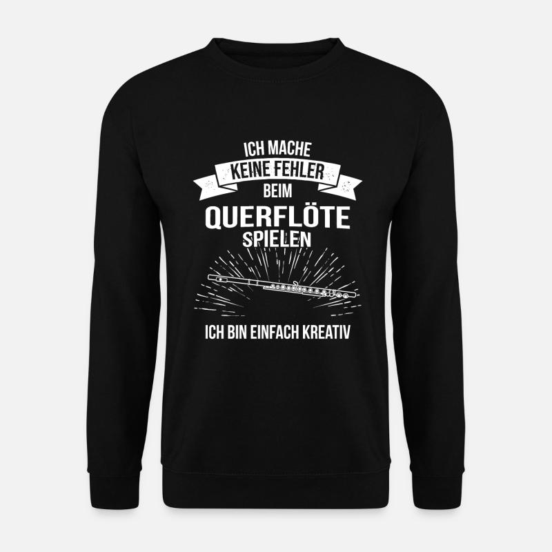 Querflöte Querflötenspieler Querflötist - Unisex Pullover - Schwarz