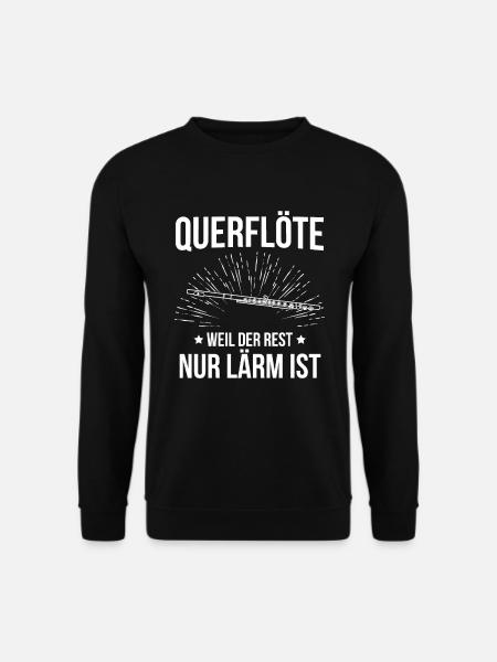 Querflöte Querflötenspieler Querflötist - Unisex Pullover - Schwarz