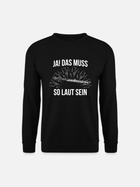 Querflöte Querflötenspieler Querflötist - Unisex Pullover - Schwarz